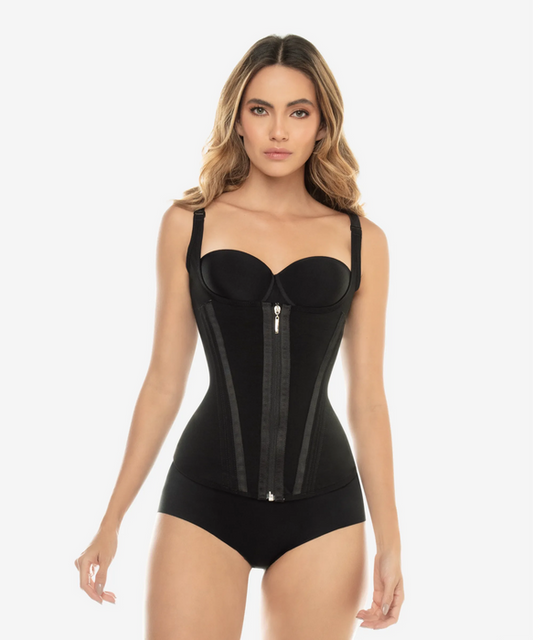 Vest with V shape & zipper Ref:1328